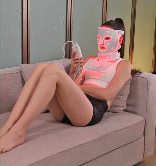 Komplette LED-Therapiemaske für Gesicht und Hals
